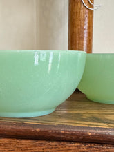 Load image into Gallery viewer, Set of 4 Vintage Fire King Oven Ware 5&quot; Jadeite Cereal or Ice Cream Bowls Green Mid Century
