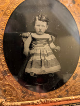 Load image into Gallery viewer, Antique Child Daguerreotype Ambrotype Leather Case Burgundy Velvet Child Little Girl Photograph Portrait
