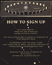 Load image into Gallery viewer, Hellenistic Astrology Natal Chart Reading with Astrologer Lily Graves | Every Wednesday
