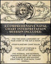Load image into Gallery viewer, Hellenistic Astrology Natal Chart Reading with Astrologer Lily Graves | Every Wednesday
