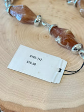 Load image into Gallery viewer, BIJOUX GIVENCHY Vintage 1990s Necklace Shiny Silver Tone &amp; Lucite &quot;Gems&quot; w Tag
