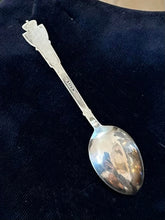 Load image into Gallery viewer, Aksel Holmsen Sterling Silver Orange Enamel NORGE Norwegian Coat of Arms Spoon
