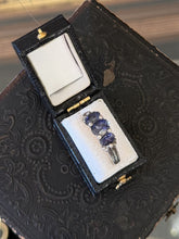 Load image into Gallery viewer, Vintage Sterling Silver Faceted Purple Three-Stone Ring US 8.5
