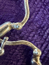Load image into Gallery viewer, Vintage 1990s Sterling Silver Claddagh Heart &amp; Hand Hoop Earrings Hoops
