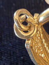 Load image into Gallery viewer, Vintage Gold Vermeil 835 Silver Filigree Panel Link Bracelet 7.25"
