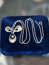 Load image into Gallery viewer, Vintage ORB Otto Robert Bade Sterling Silver Mod Abstract Petal Pendant Necklace
