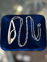Load image into Gallery viewer, Vintage ORB Otto Rob Bade Sterling Silver Modernist Boomerang Pendant Necklace
