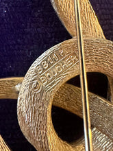Load image into Gallery viewer, Vintage Signed &amp; Numbered BOUCHER 8811P Gold Plated Matte Textured Swirl Brooch
