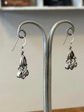 Load image into Gallery viewer, Vintage Sterling Silver Multi Gemstone Faceted Amethyst Citrine Peridot Earrings
