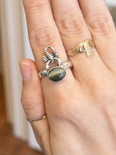 Load image into Gallery viewer, Unique Artisan Sterling Silver Cabochon Gem Bezel Set Scorpion Ring US 9.25
