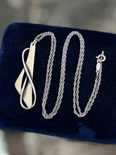 Load image into Gallery viewer, Vintage ORB Otto Robert Bade Sterling Silver Abstract Infinity Pendant Necklace
