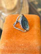 Load image into Gallery viewer, Vintage Signed CR TAXCO Mexico Sterling Silver Abalone Statement Ring US 7
