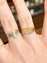 Load image into Gallery viewer, Vintage 14k Yellow Gold Engraved Monogrammed RR Initials Signet Ring US 5 1/2
