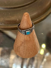 Load image into Gallery viewer, Vintage Midcentury Signed Bell Trading Post Sterling Silver Turquoise Southwestern Ring US 3.75
