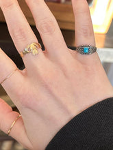 Load image into Gallery viewer, Vintage Midcentury Signed Bell Trading Post Sterling Silver Turquoise Southwestern Ring US 3.75
