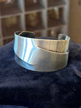 Load image into Gallery viewer, Vintage 1950s REBAJES Sterling Silver Modernist Sculptural Wide Cuff Bracelet
