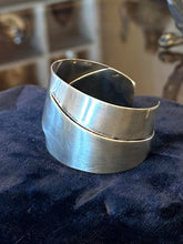 Load image into Gallery viewer, Vintage 1950s REBAJES Sterling Silver Modernist Sculptural Wide Cuff Bracelet
