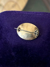 Load image into Gallery viewer, Antique Victorian Era Gold Filled Black Onyx Seed Pearl Oval Mourning Pin
