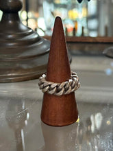 Load image into Gallery viewer, Vintage Sterling Silver Chunky Flat Curb Link Chain Ring Unisex US 11
