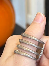 Load image into Gallery viewer, Vintage Sterling Silver Chunky Silverware Utensil Fork Ring Unisex US 12 1/2
