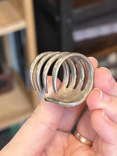 Load image into Gallery viewer, Vintage Sterling Silver Chunky Silverware Utensil Fork Ring Unisex US 13 1/4
