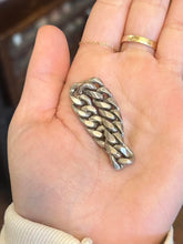Load image into Gallery viewer, Vintage Sterling Silver Chunky Flat Curb Link Chain Ring Unisex US 15
