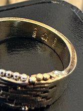 Load image into Gallery viewer, Vintage Italy Tri Tone Sterling Silver Chevron Arrow Herringbone Ring US 7 1/2
