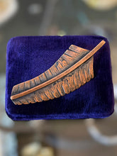 Load image into Gallery viewer, Vintage 1950s Signed REBAJES Hand Crafted Copper Feather Brooch Pin Midcentury
