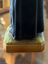 Load image into Gallery viewer, St Benedict Vintage 7.5" Chalkware Statue CS520 | 1950s Religious Saint
