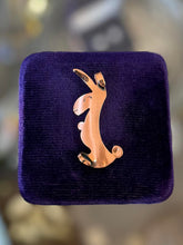 Load image into Gallery viewer, Vintage 1960s ORB Otto Robert Bade Hand Wrought Solid Copper Bunny Brooch Pin
