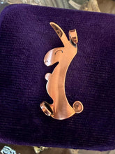 Load image into Gallery viewer, Vintage 1960s ORB Otto Robert Bade Hand Wrought Solid Copper Bunny Brooch Pin
