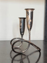 Load image into Gallery viewer, Vintage 1950s NAPIER Pat. Pend Silverplate Modernist Taper Candle Candelabra
