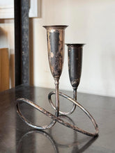Load image into Gallery viewer, Vintage 1950s NAPIER Pat. Pend Silverplate Modernist Taper Candle Candelabra
