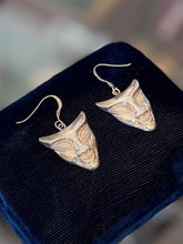 Load image into Gallery viewer, Vintage Sterling Silver Feline Style Mask Dangle Drop Earrings
