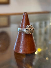 Load image into Gallery viewer, Vintage Chunky Sterling Silver Irish Claddagh Unisex Ring US 6.25
