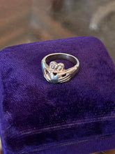 Load image into Gallery viewer, Vintage Chunky Sterling Silver Irish Claddagh Unisex Ring US 6.25

