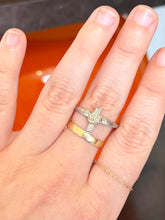Load image into Gallery viewer, Vintage Sterling Silver Cross &amp; Rose Blossom Ring US 9.25 Religious
