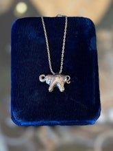 Load image into Gallery viewer, Vintage Solid Sterling Silver Elephant Pendant Necklace 16"
