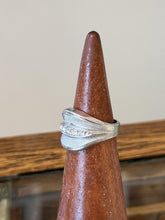 Load image into Gallery viewer, Vintage Signed C&amp;C Clark &amp; Coombs Sterling Silver Clear Rhinestone Ring US 7.25
