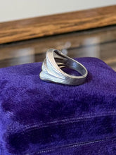 Load image into Gallery viewer, Vintage Signed C&amp;C Clark &amp; Coombs Sterling Silver Clear Rhinestone Ring US 7.25
