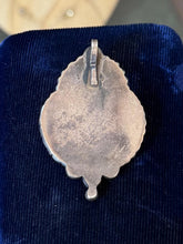 Load image into Gallery viewer, Vintage Sterling Silver Genuine Turquoise Feather Motif Pendant Southwestern
