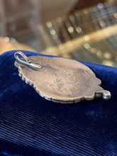 Load image into Gallery viewer, Vintage Sterling Silver Genuine Turquoise Feather Motif Pendant Southwestern
