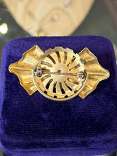 Load image into Gallery viewer, Vintage 1930s Art Deco Gold Tone Black Cameo Brooch Pin Rare
