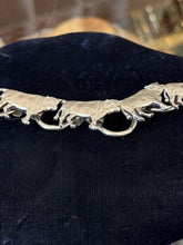 Load image into Gallery viewer, Vintage Mid Century Silver Tone Cattle Bulls Chain Link Bracelet 7" Livestock
