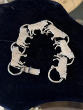Load image into Gallery viewer, Vintage Mid Century Silver Tone Cattle Bulls Chain Link Bracelet 7" Livestock

