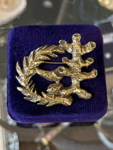 Load image into Gallery viewer, Vintage Midcentury Signed Jacques Lipchitz Brutalist Gold Tone Olive Tree Brooch
