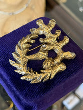 Load image into Gallery viewer, Vintage Midcentury Signed Jacques Lipchitz Brutalist Gold Tone Olive Tree Brooch
