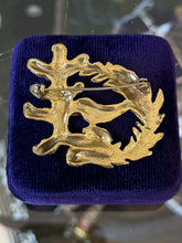 Load image into Gallery viewer, Vintage Midcentury Signed Jacques Lipchitz Brutalist Gold Tone Olive Tree Brooch
