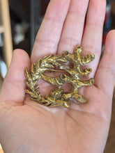Load image into Gallery viewer, Vintage Midcentury Signed Jacques Lipchitz Brutalist Gold Tone Olive Tree Brooch
