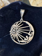 Load image into Gallery viewer, Vintage 1960s Signed Rebajes Sterling Silver Abstract Celestial Sun Moon Pendant
